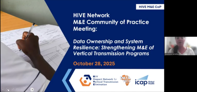 HIVE Launches M&E Community of Practice to Support Data-Driven Action Planning on VTP