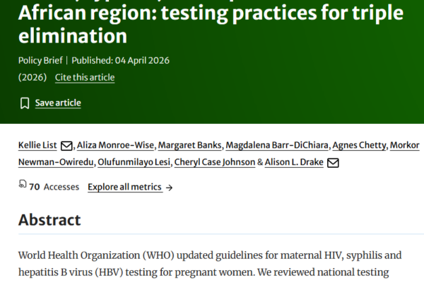 A review of national guidelines on preventing mother-to-child transmission of HIV, syphilis, and hepatis B in the African region: testing practices for triple elimination