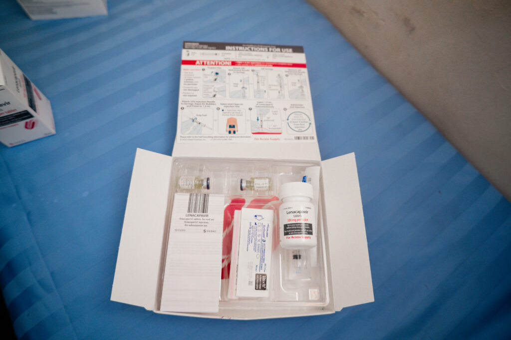An open box of lenacapavir